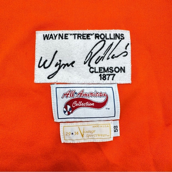 Clemson Orange Basketball Jersey Wayne Tree Rollins all American collection - Picture 4 of 7
